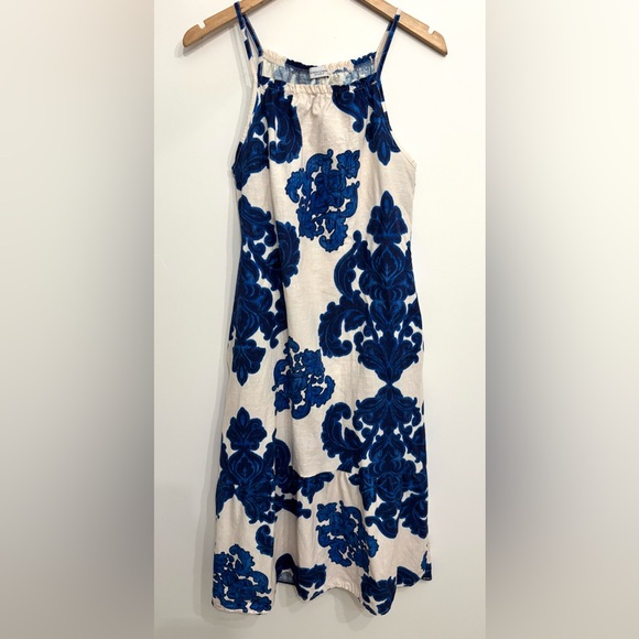 Dresses & Skirts - Italian LUNGO L’ARNO Baroque Dress Linen Cotton Blend, Size Small